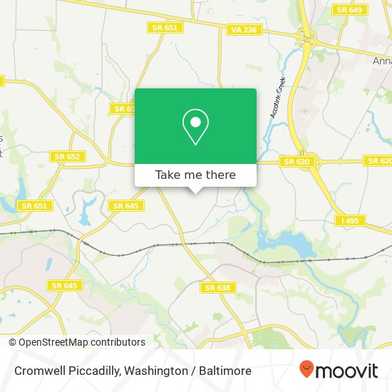 Mapa de Cromwell Piccadilly, Springfield, VA 22151