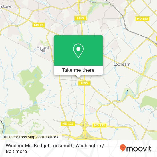 Windsor Mill Budget Locksmith, 7107 Windsor Mill Rd map