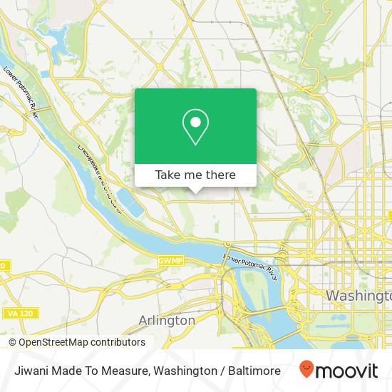 Jiwani Made To Measure, Georgetown Ct NW map