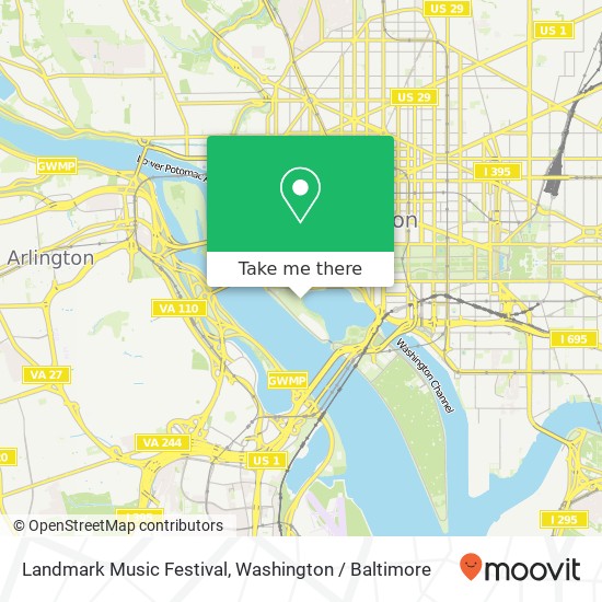 Landmark Music Festival map