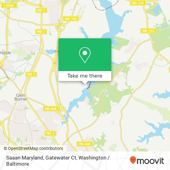Mapa de Saaan Maryland, Gatewater Ct