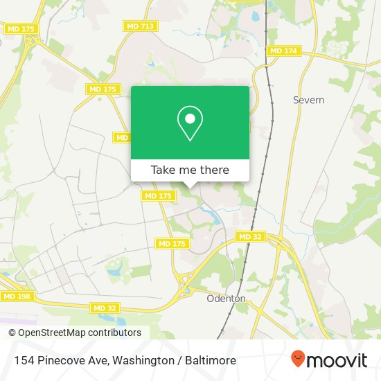 Mapa de 154 Pinecove Ave, Odenton, MD 21113