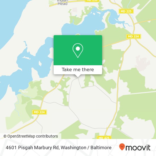 Mapa de 4601 Pisgah Marbury Rd, Marbury, MD 20658