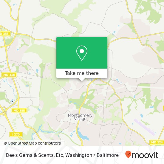 Mapa de Dee's Gems & Scents, Etc, 9934 Brookridge Ct