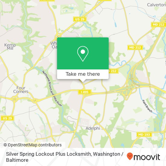 Silver Spring Lockout Plus Locksmith, 10201 New Hampshire Ave map