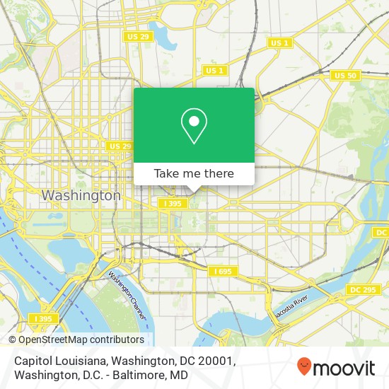 Mapa de Capitol Louisiana, Washington, DC 20001