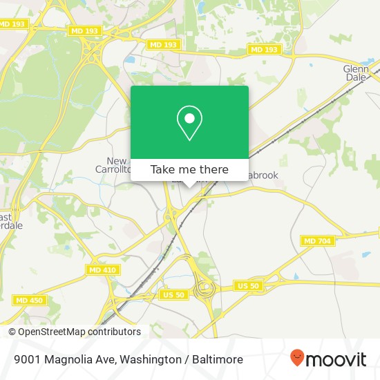 Mapa de 9001 Magnolia Ave, Lanham, MD 20706