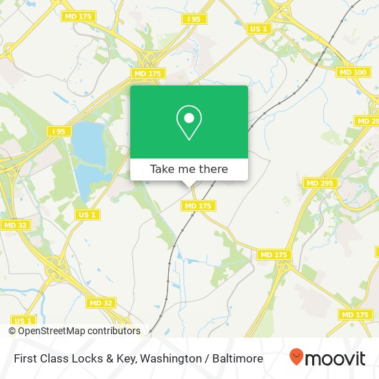 Mapa de First Class Locks & Key, 7916 Dorsey Run Rd