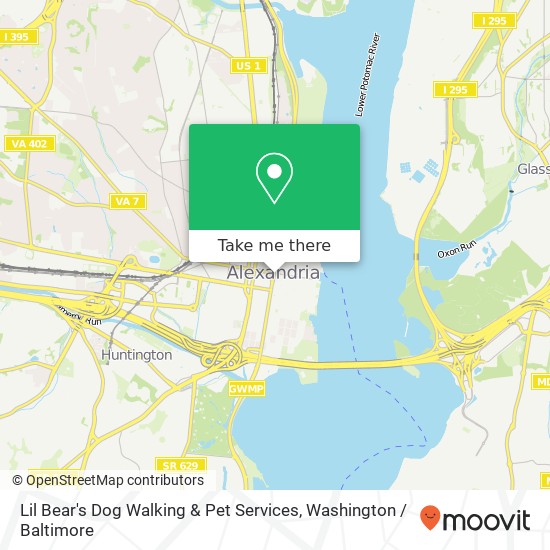 Mapa de Lil Bear's Dog Walking & Pet Services, S Washington St