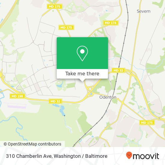 Mapa de 310 Chamberlin Ave, Fort Meade, MD 20755