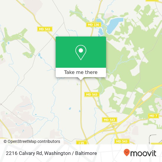 Mapa de 2216 Calvary Rd, Bel Air, MD 21015