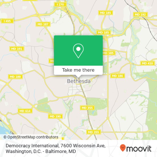 Democracy International, 7600 Wisconsin Ave map