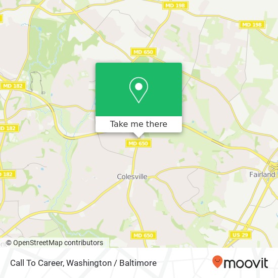 Mapa de Call To Career, Colesville Manor Dr