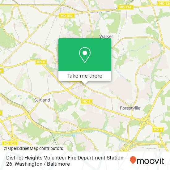 Mapa de District Heights Volunteer Fire Department Station 26