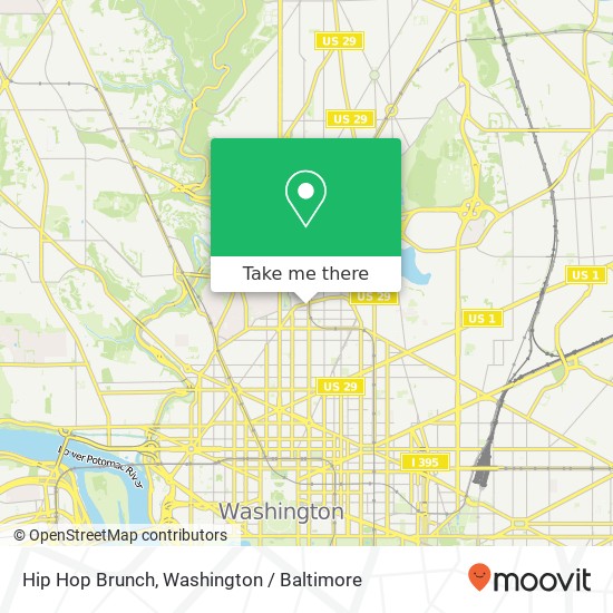 Mapa de Hip Hop Brunch, 14th St NW