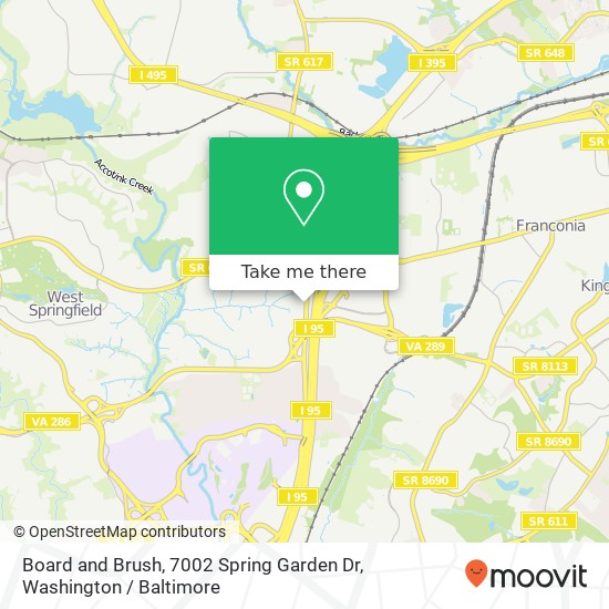 Mapa de Board and Brush, 7002 Spring Garden Dr