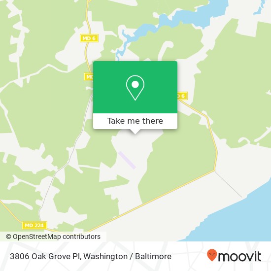Mapa de 3806 Oak Grove Pl, Nanjemoy, MD 20662