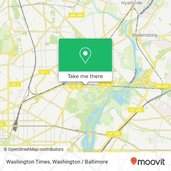 Washington Times, 2800 New York Ave NE map