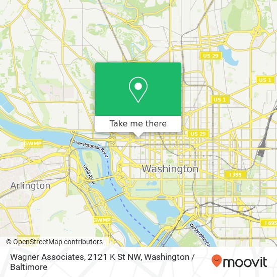Wagner Associates, 2121 K St NW map