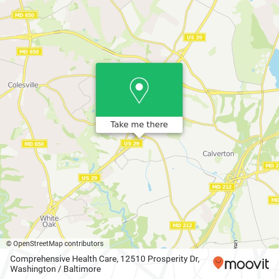 Mapa de Comprehensive Health Care, 12510 Prosperity Dr