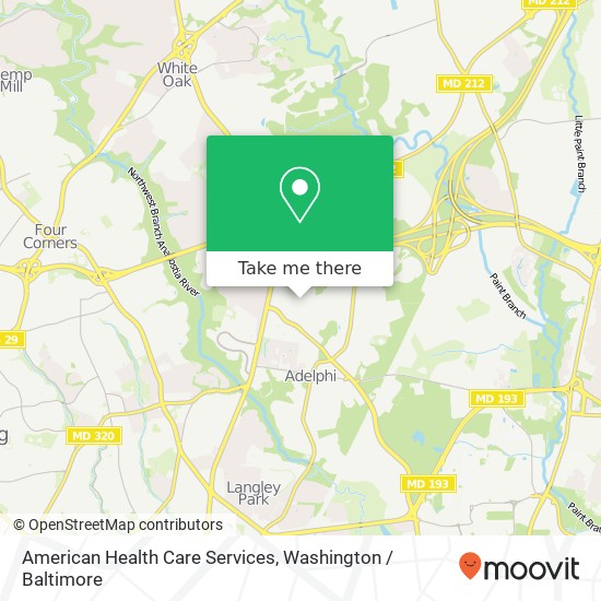 Mapa de American Health Care Services, 8908 Tonbridge Ter