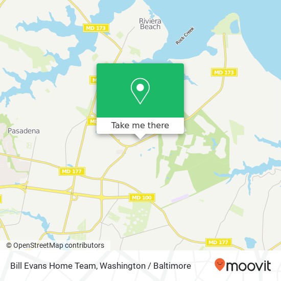 Bill Evans Home Team map