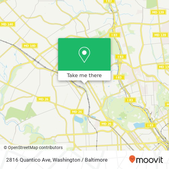 Mapa de 2816 Quantico Ave, Baltimore, MD 21215