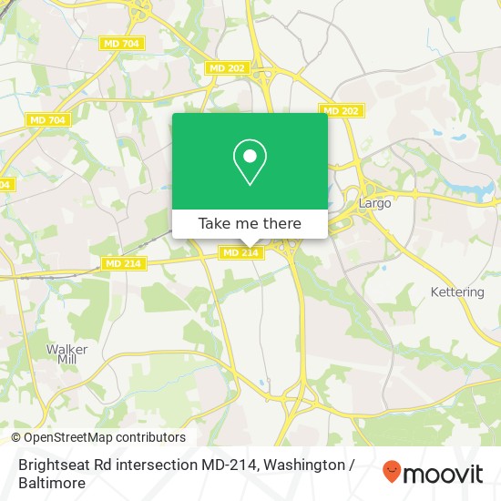 Brightseat Rd intersection MD-214, Hyattsville (LANDOVER), MD 20785 map