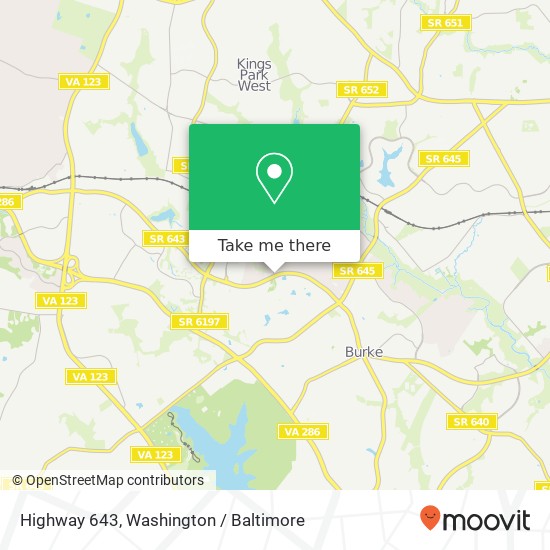 Highway 643, Burke, VA 22015 map