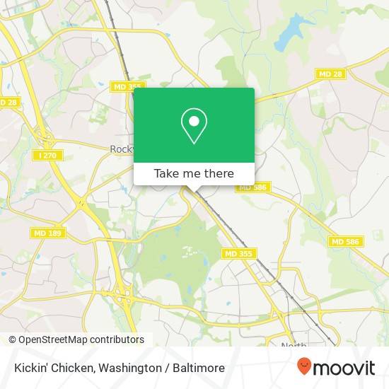 Kickin' Chicken, 842 Rockville Pike map