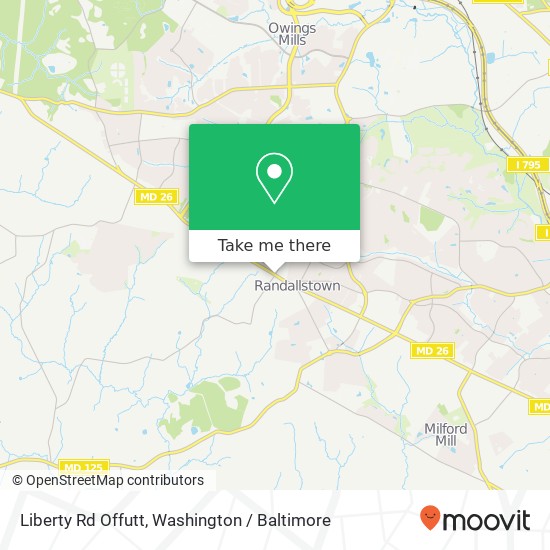 Mapa de Liberty Rd Offutt, Randallstown, MD 21133