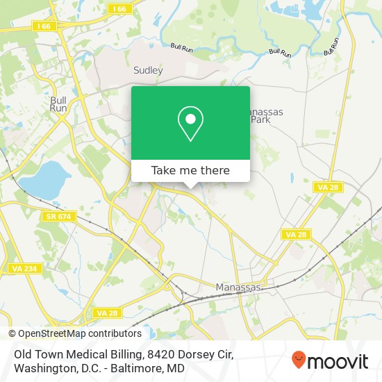 Mapa de Old Town Medical Billing, 8420 Dorsey Cir