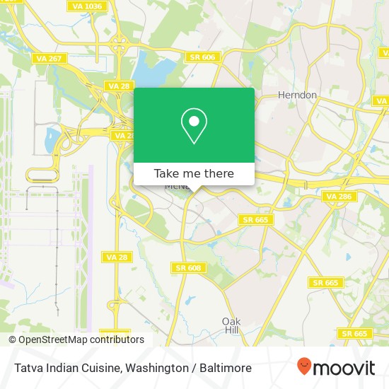 Tatva Indian Cuisine, 2443 Centreville Rd map