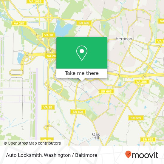 Mapa de Auto Locksmith, 2445 Centreville Rd