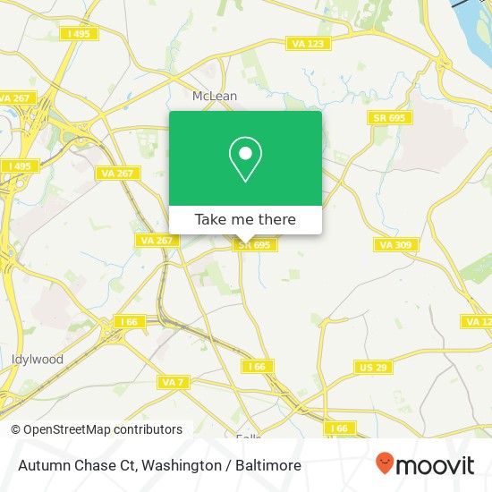Mapa de Autumn Chase Ct, McLean, VA 22101