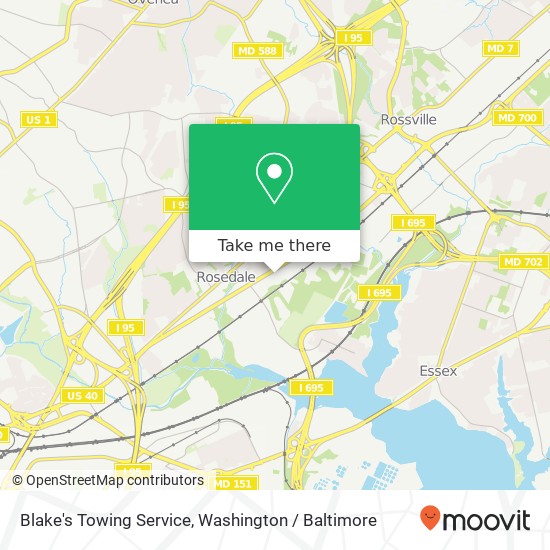 Blake's Towing Service, 1107 Lawrence Ave map