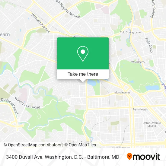 Mapa de 3400 Duvall Ave