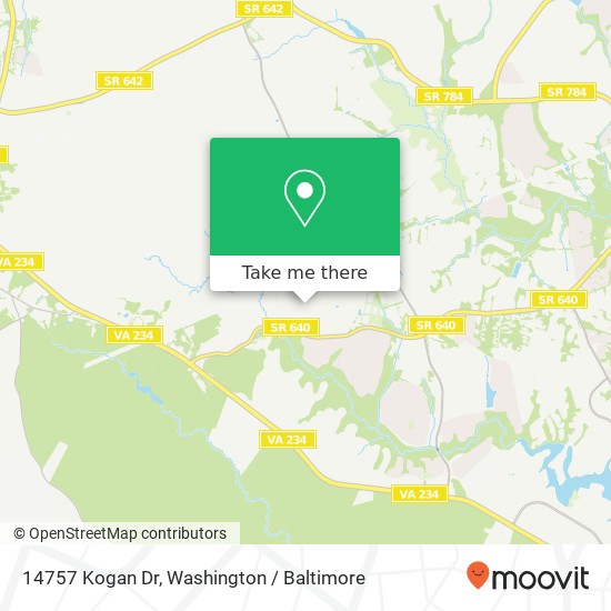 Mapa de 14757 Kogan Dr, Woodbridge, VA 22193