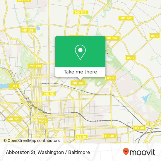 Mapa de Abbotston St, Baltimore, MD 21218