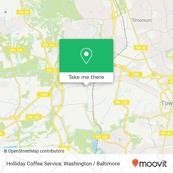 Mapa de Holliday Coffee Service