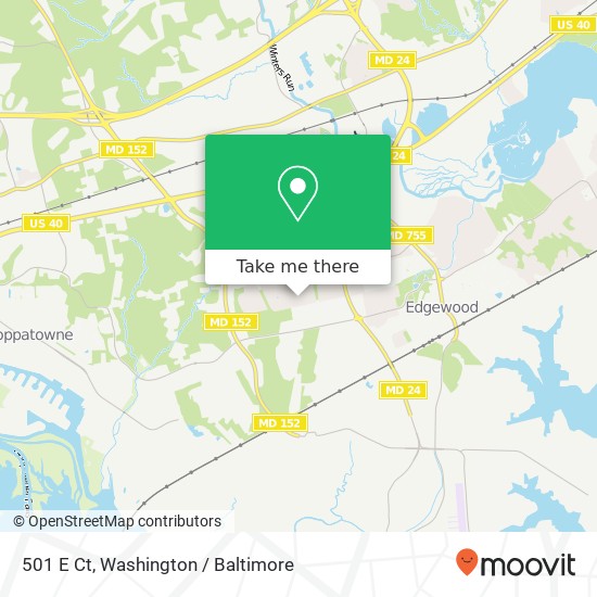 Mapa de 501 E Ct, Edgewood, MD 21040