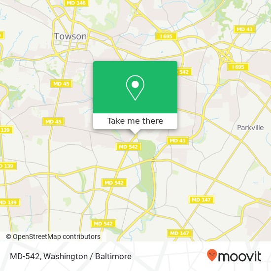 Mapa de MD-542, Baltimore, MD 21239