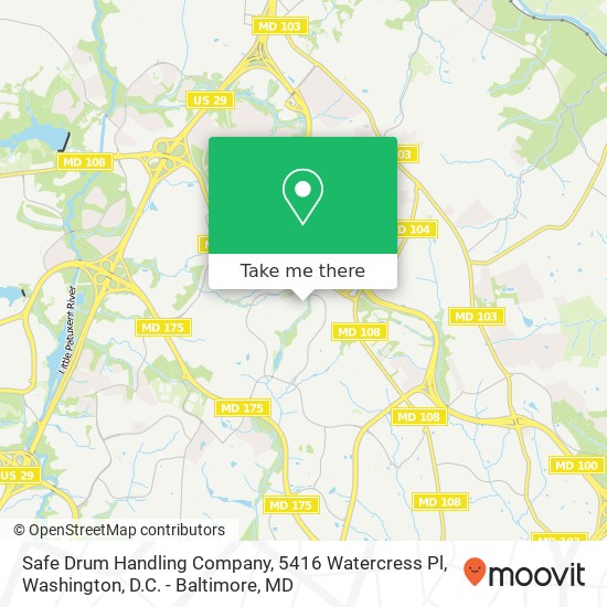 Safe Drum Handling Company, 5416 Watercress Pl map