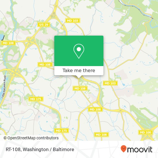 Mapa de RT-108, Ellicott City, MD 21043