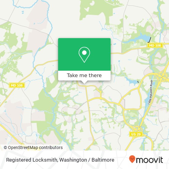 Mapa de Registered Locksmith, 5485 Harpers Farm Rd