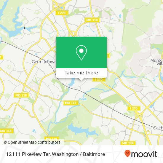 12111 Pikeview Ter, Germantown, MD 20874 map