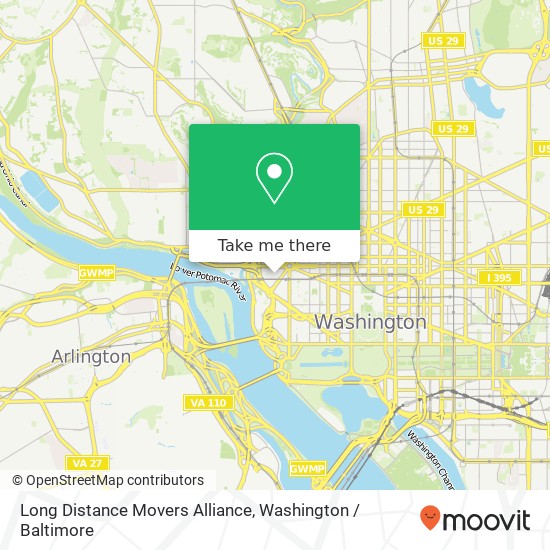 Mapa de Long Distance Movers Alliance, Snows Ct NW