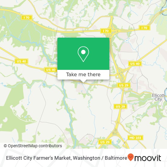 Ellicott City Farmer's Market map