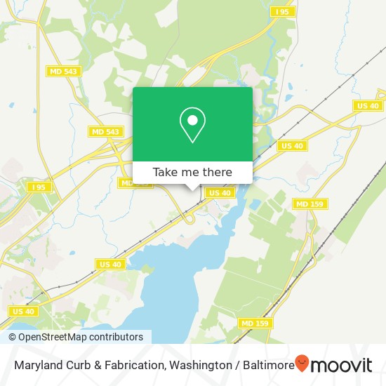 Mapa de Maryland Curb & Fabrication