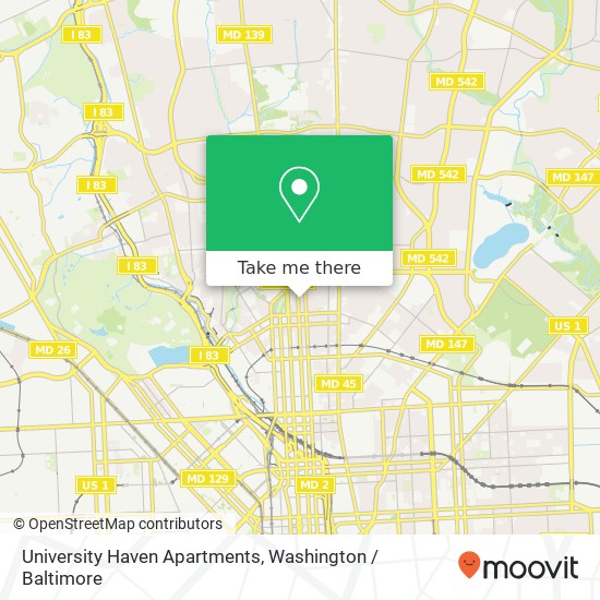 Mapa de University Haven Apartments